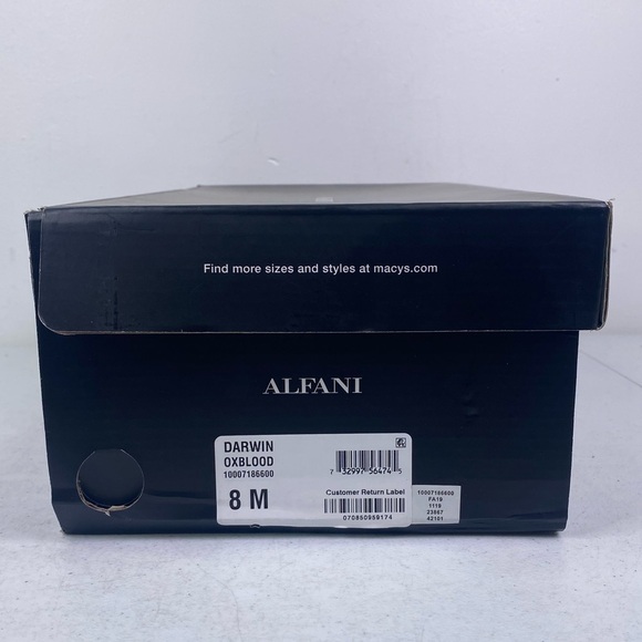 Alfani Darwin Oxblood Lace Up Oxford Shoes